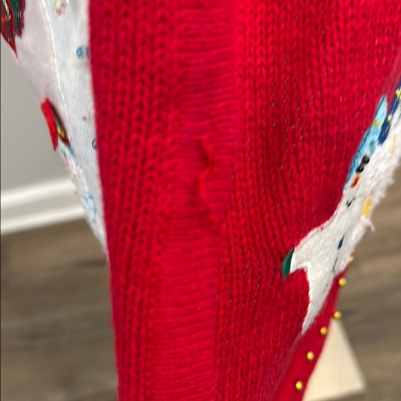 Designers Originals Studio Joy 1X Festive Red Snowman Sweater Vest - Picture 5 of 12